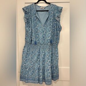 3X Vineyard Vines Flowy Ruffle Sleeved Dress